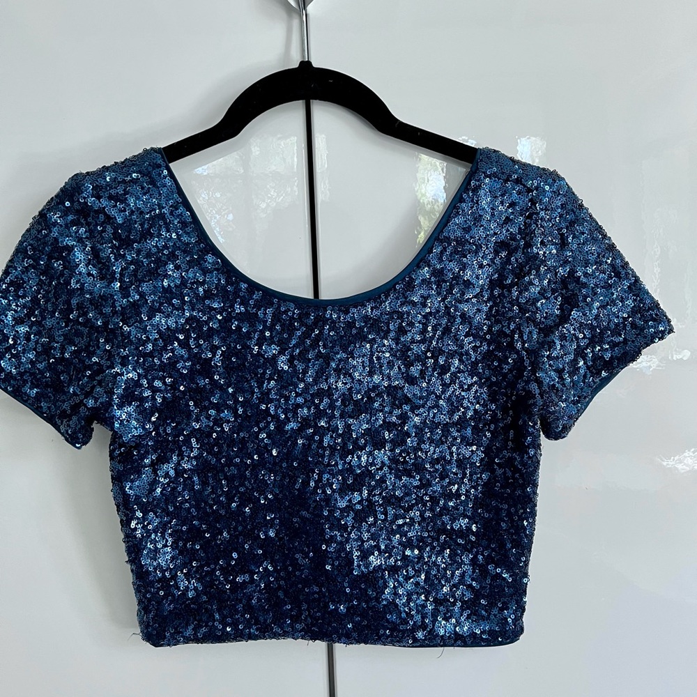 Sequin crop top